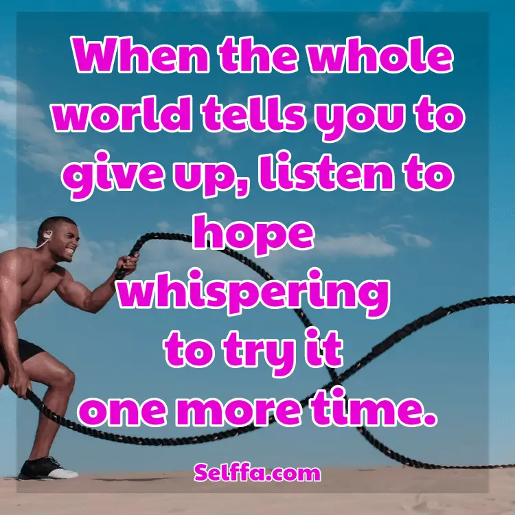 encouraging words