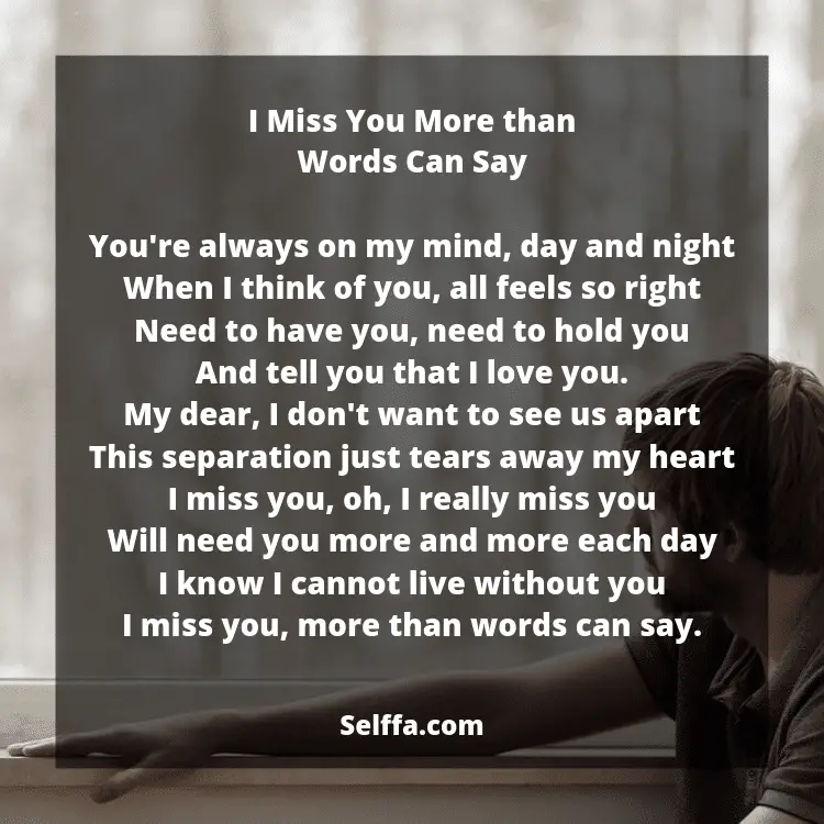 I Miss You Poems