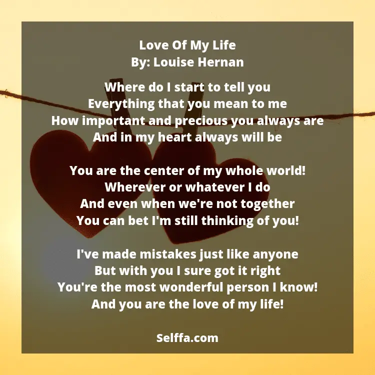 What my wife means to me poem