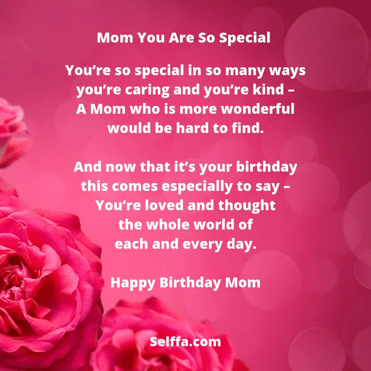 happy birthday poems for mom from son