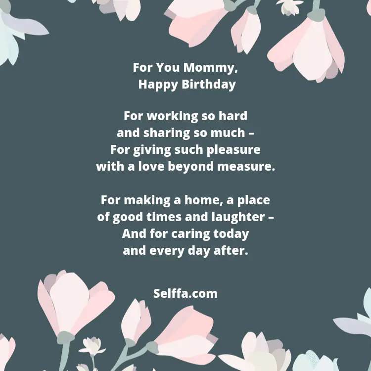 Mothers Birthday poem 》, Happy Birthday Mom