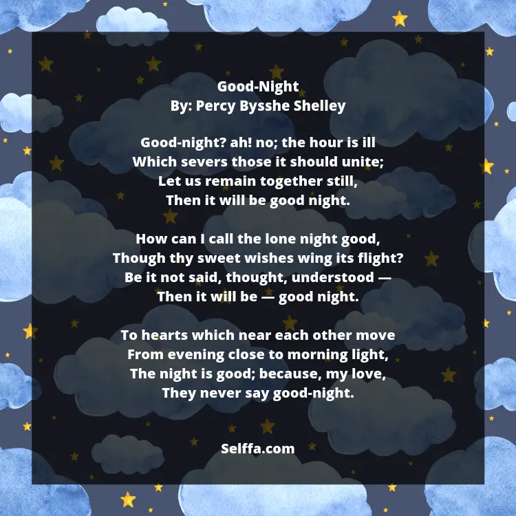 23 Good Night Poems - SELFFA