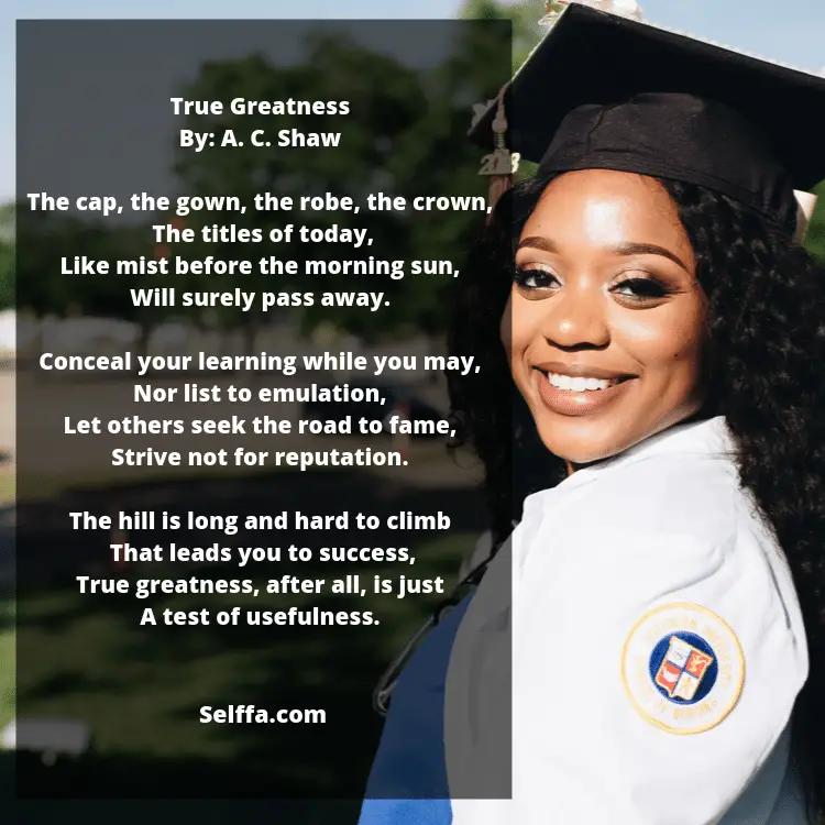 23 Graduation Poems - SELFFA