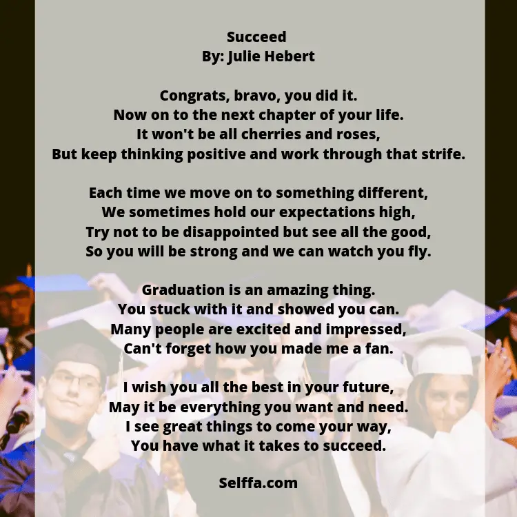 23 Graduation Poems - SELFFA