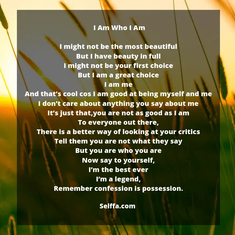 Poems About Be Yourself