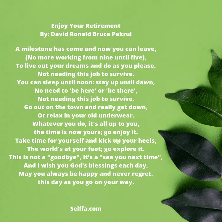 retirement poems for teachers